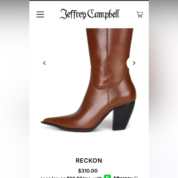 Jeffrey Campbell Brown Heeled boots sold out this size! 7.5 women - Picture 2 of 11